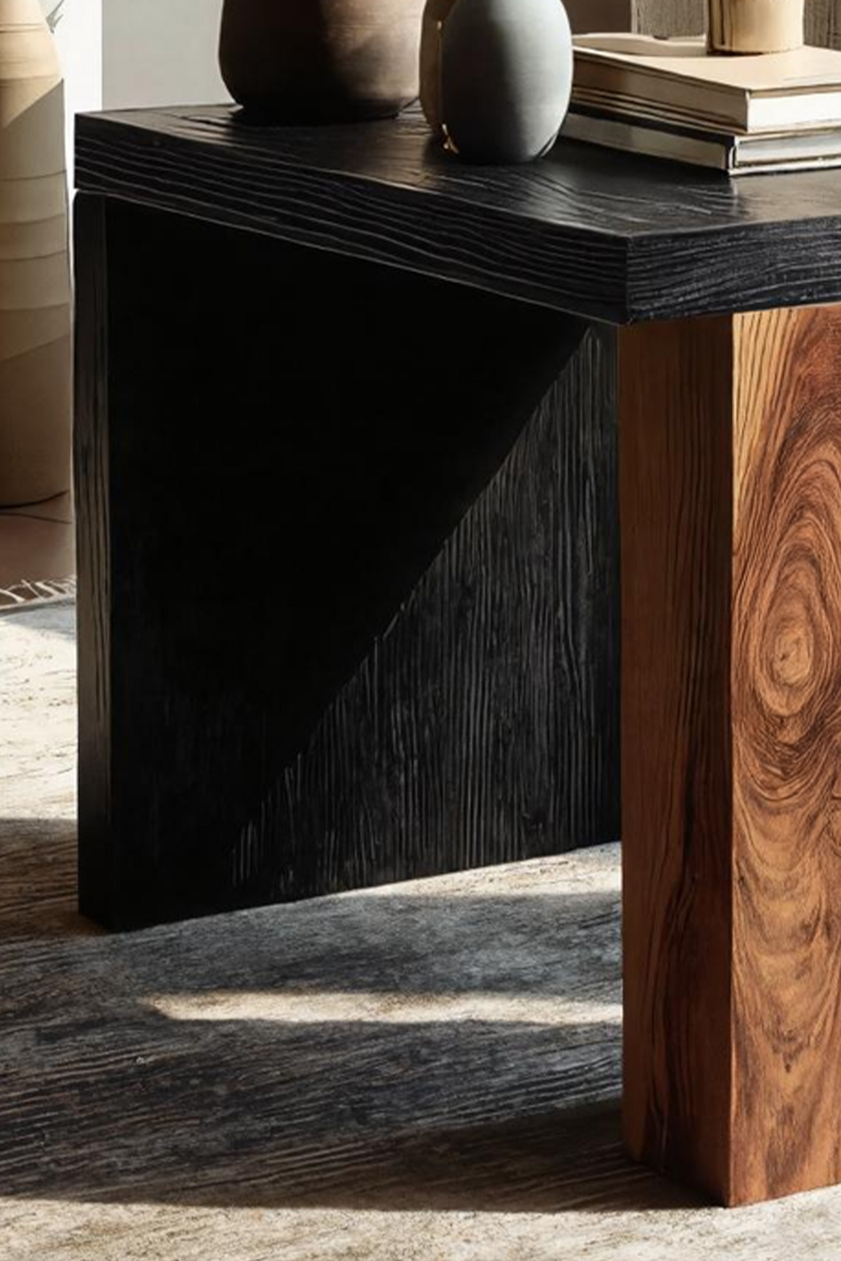 Farmhouse Solid Wood End Table For Bedroom Decor Accent