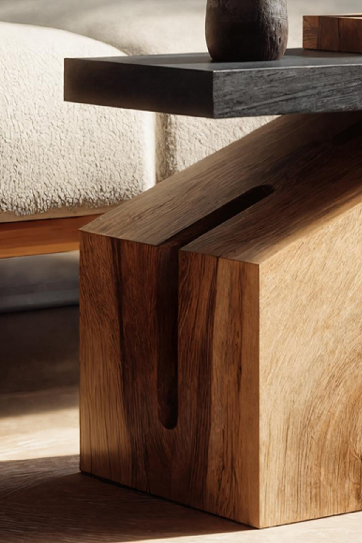 Mid Century Solid Wood End Table For Furniture Decoration