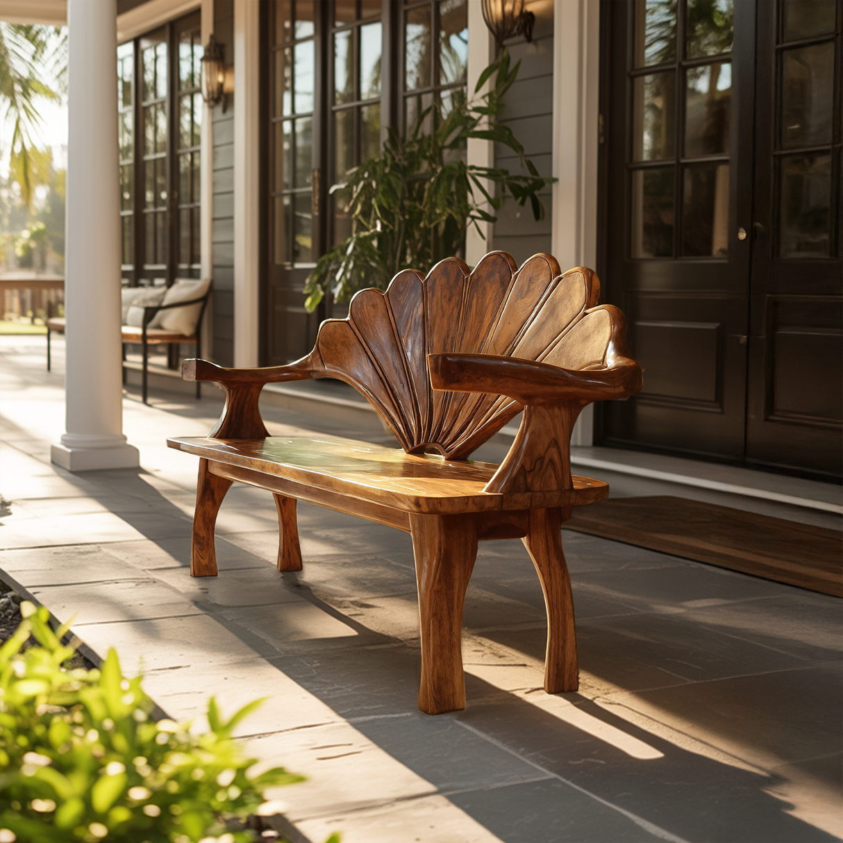 Live Edge Wooden Bench For Entryway Interior Styling