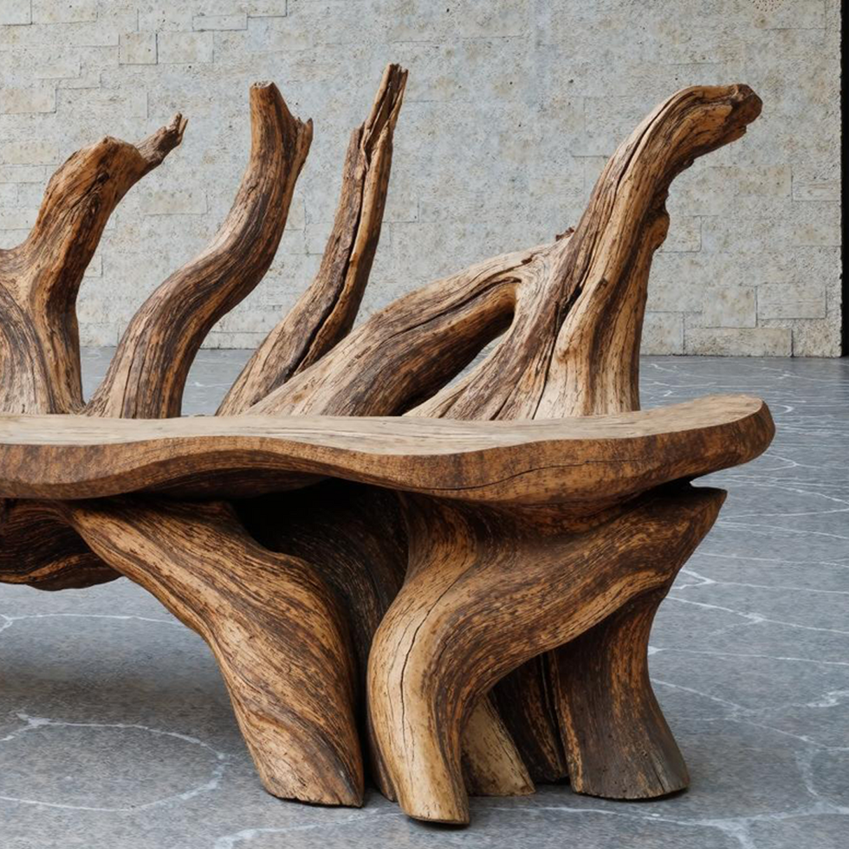 Mid Century Wooden Bench Outdoor Decor For Sleek Exteriors