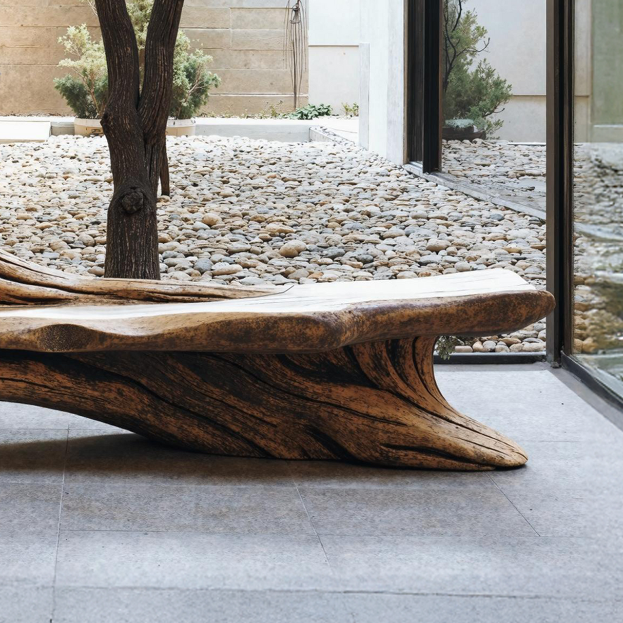 Farmhouse Branch Bench Outdoor Decor For Charming Backyards