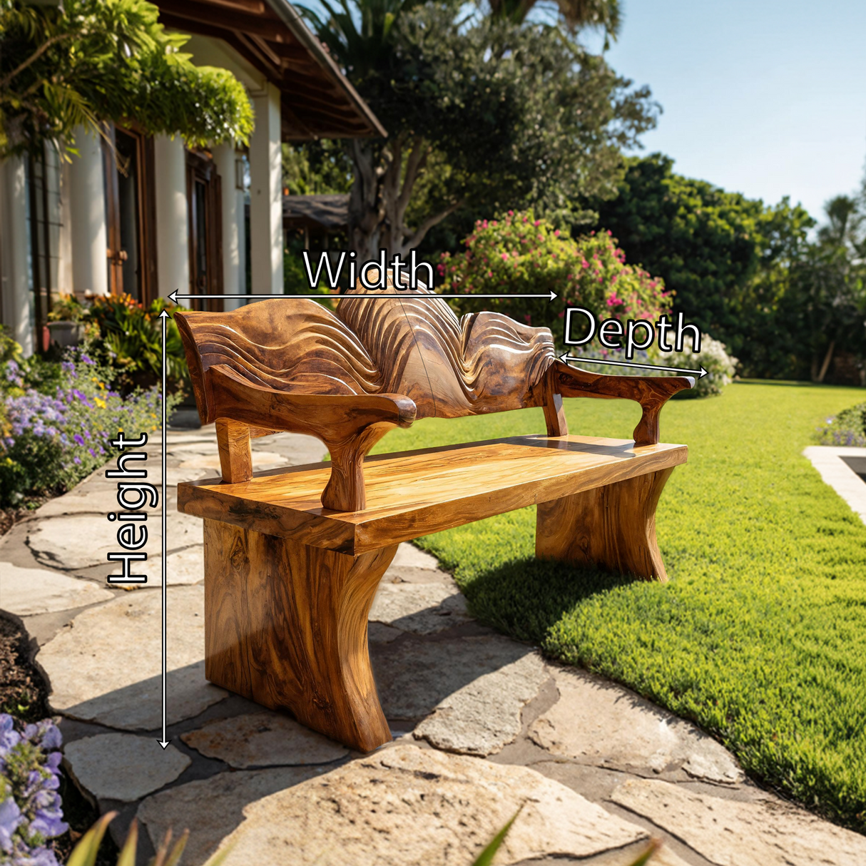 Live Edge Wooden Entryway Bench For Interior Home Decor