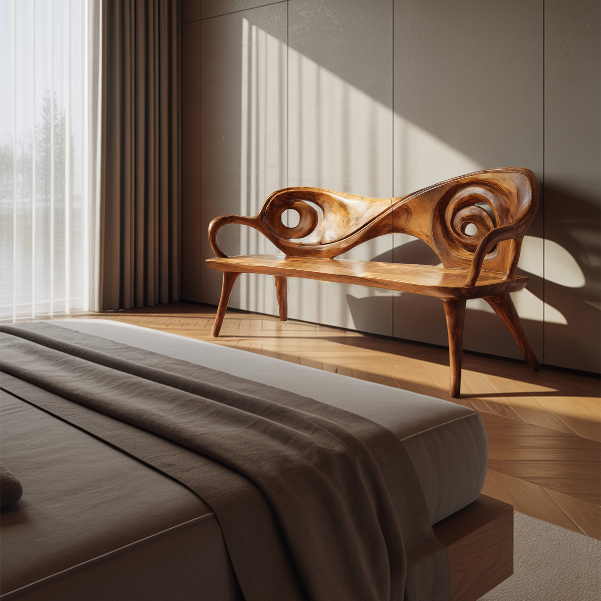 Live Edge Solid Wood Entryway Bench For Home Entryway Decor