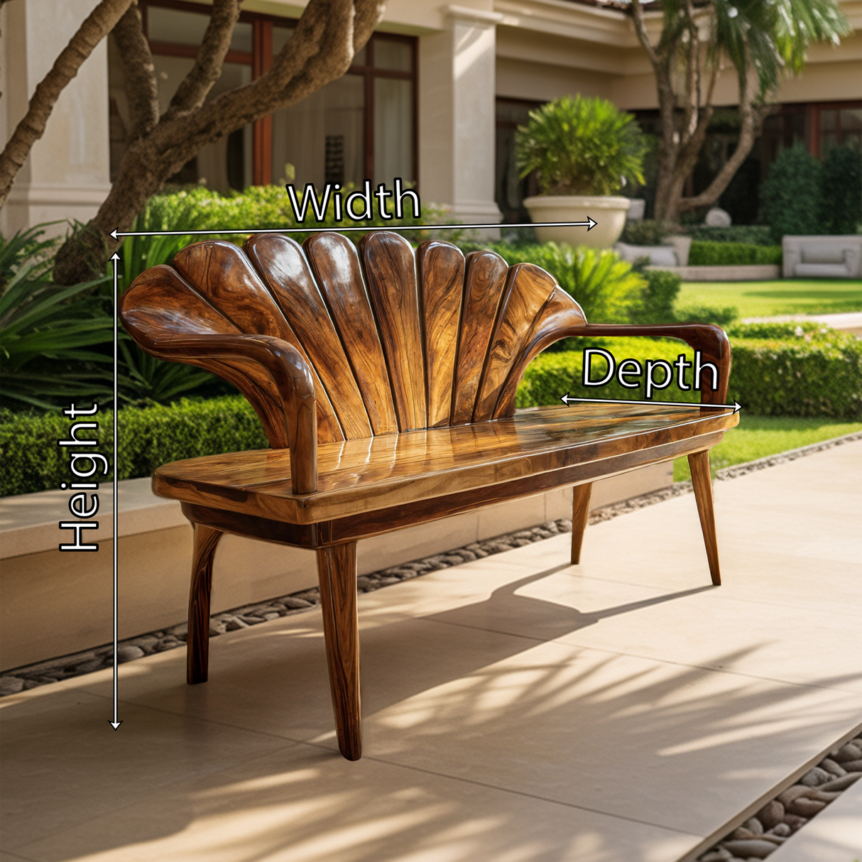 Handcrafted Wooden Bench For Entryway Hallway Seating