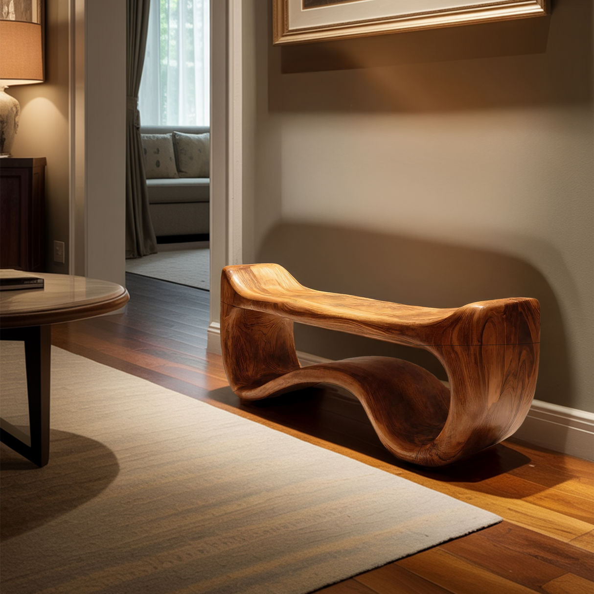 Live Edge Wood Entryway Bench For Farmhouse Style Homes