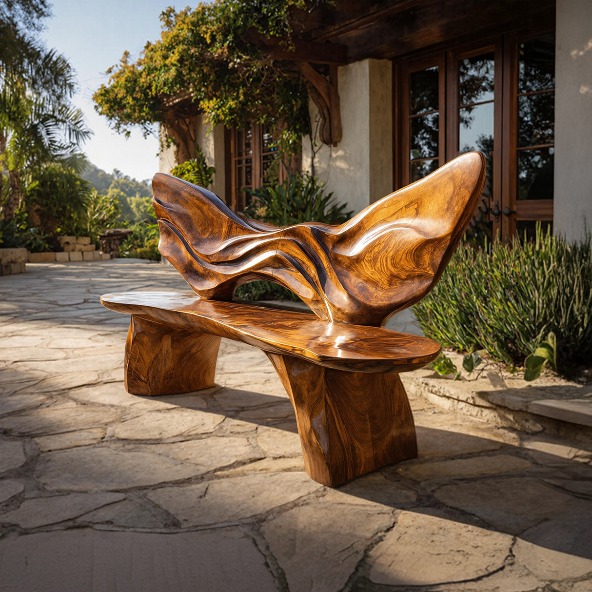 Live Edge Solid Wood Entryway Bench For Home Seating