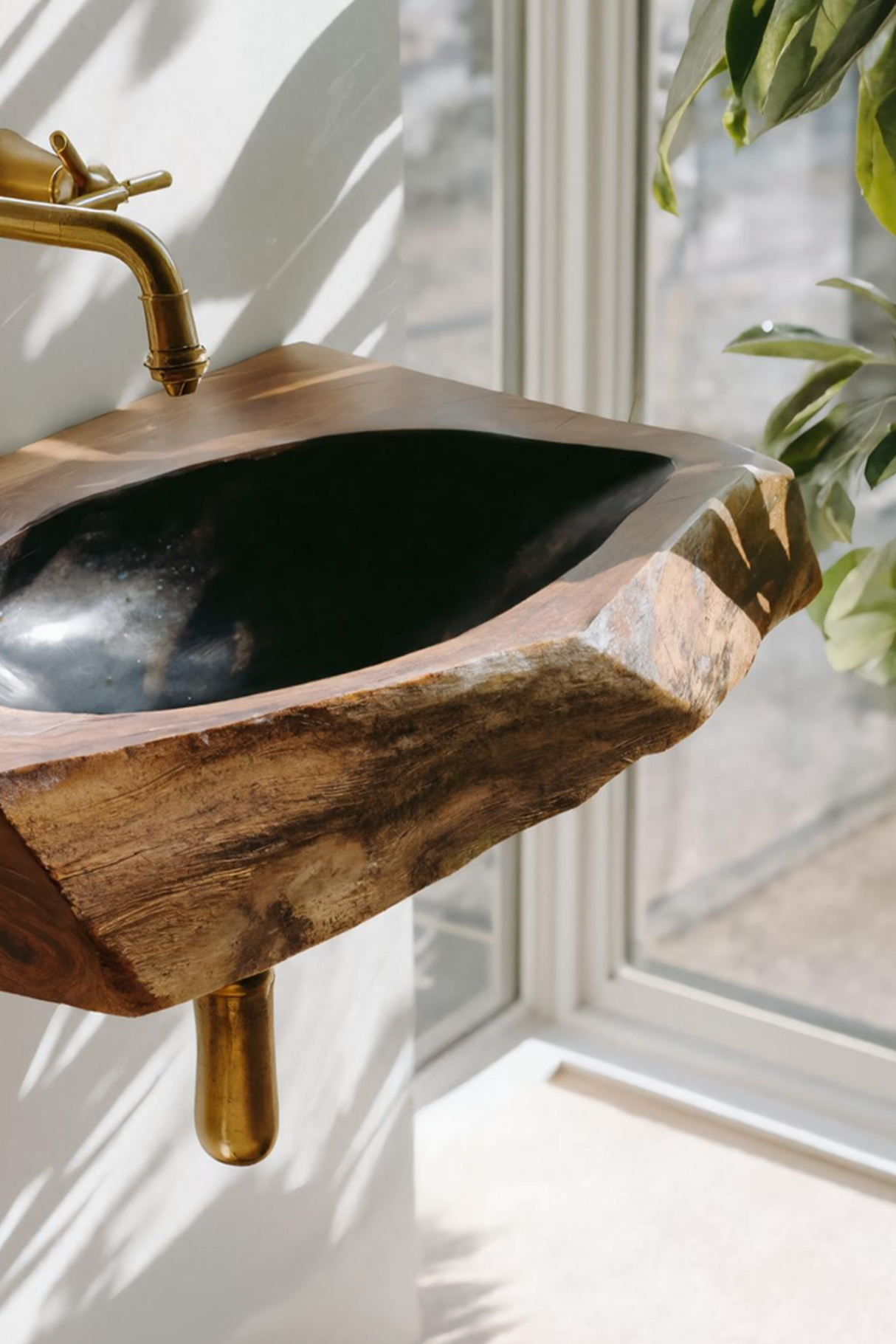 Mid Century Solid Wood Vanity Sink For Bathroom Furniture And Decor