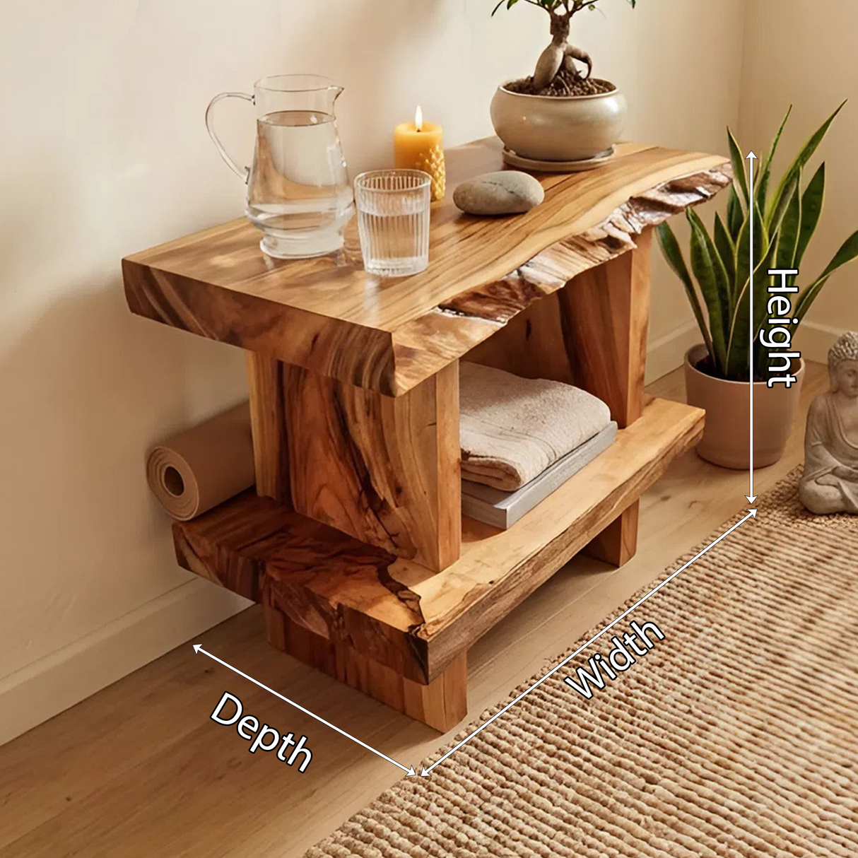 Artistic Large Display Shelf For Living Room Storage And Decor