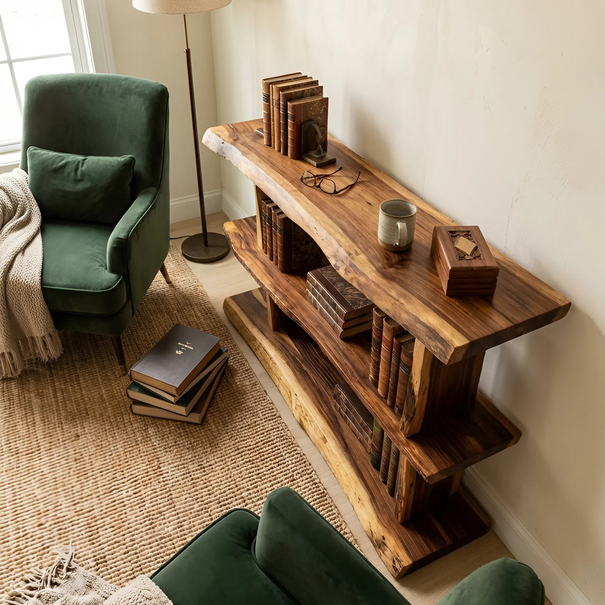 Modern Large Display Shelf For Living Room Storage And Furniture Decor