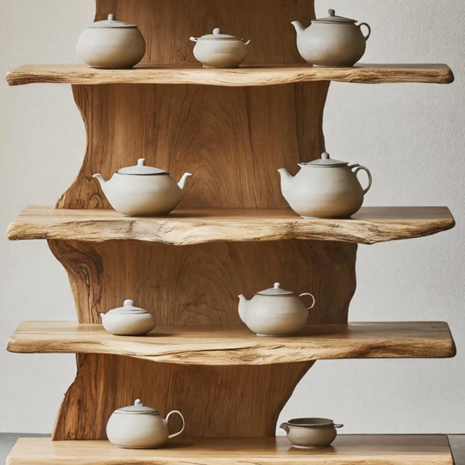 Rustic Solid Wood Standing Shelf For Entryway Design Ideas