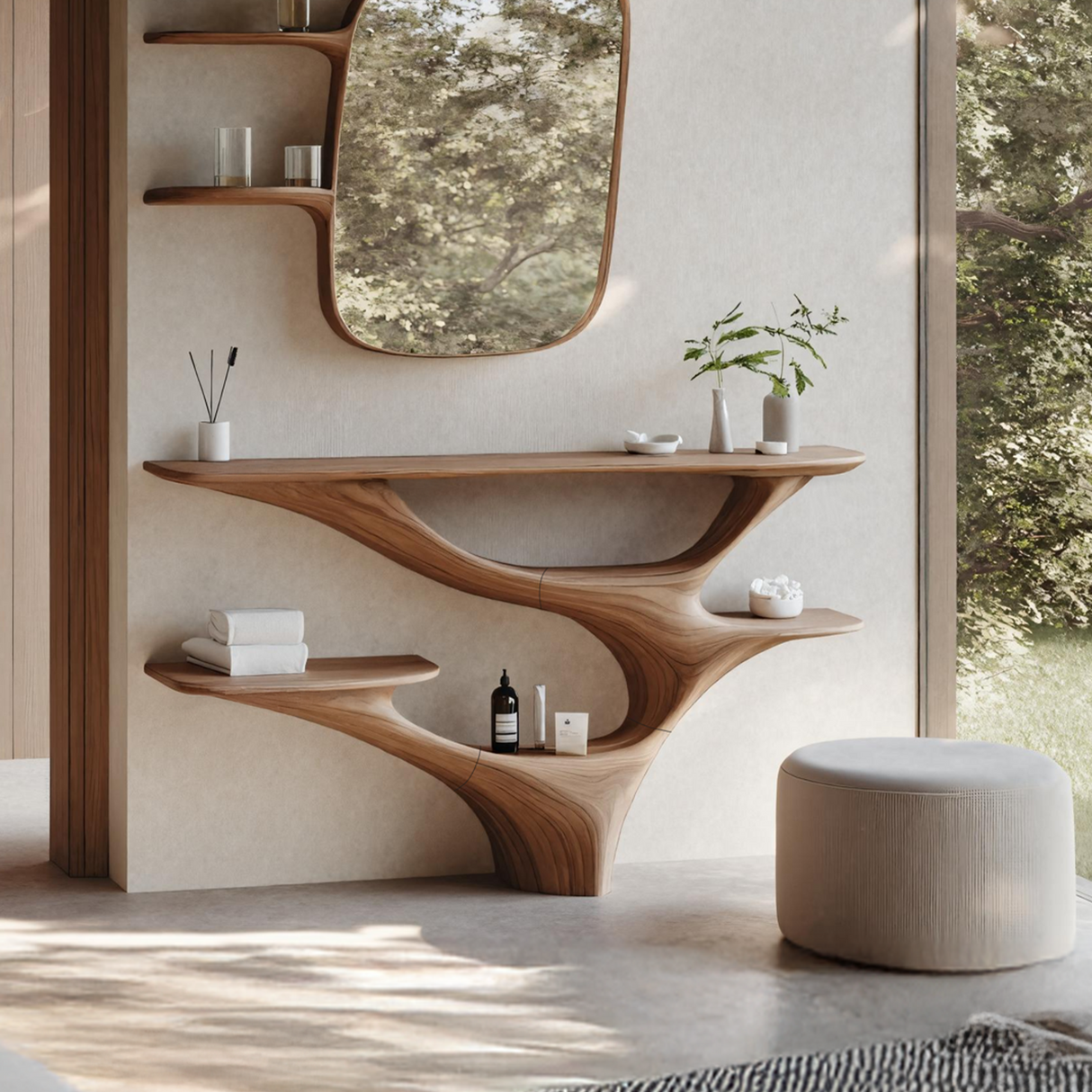 Mid Century Vanity Table For Bedroom And Bathroom Design