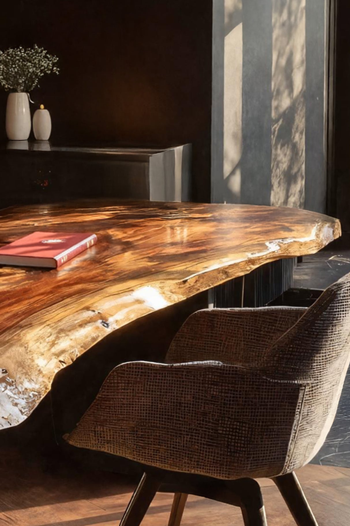 Mid Century Natural Wooden Tabletop For Decor