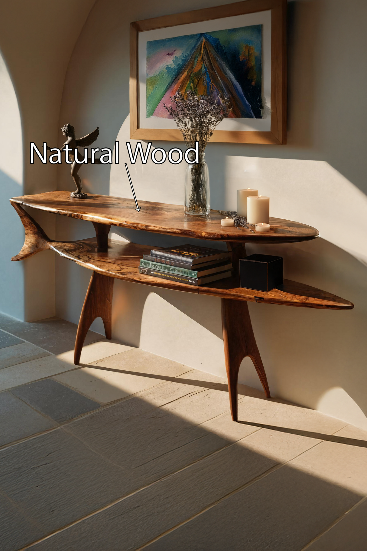 Modern Wooden Console Table For Entryway And Living Room