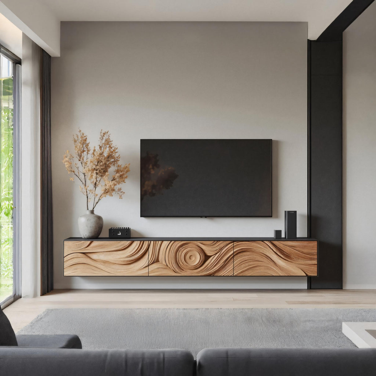 Farmhouse Wooden TV Console For Furniture Decor