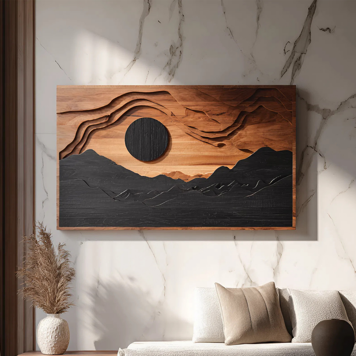 Modern Sculptural 3D Wall Art For Living Room Accent