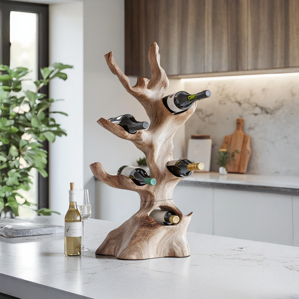 Farmhouse Wine Stand For Kitchen Wine Display Rack – ET Woodcrafts