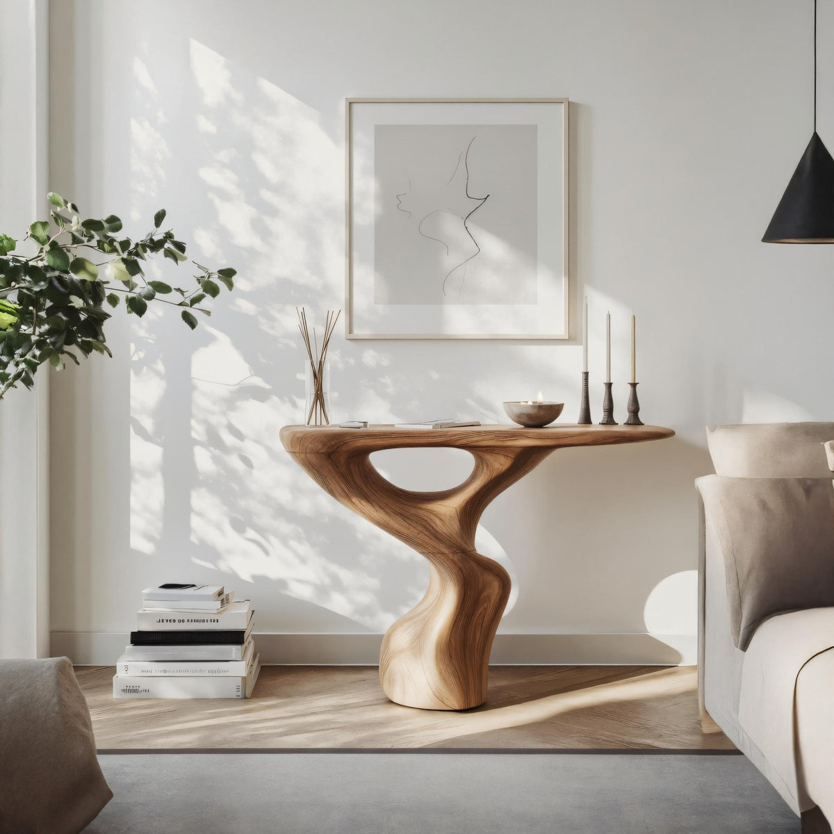 Rustic Accent Table Entryway Design – ET Woodcrafts