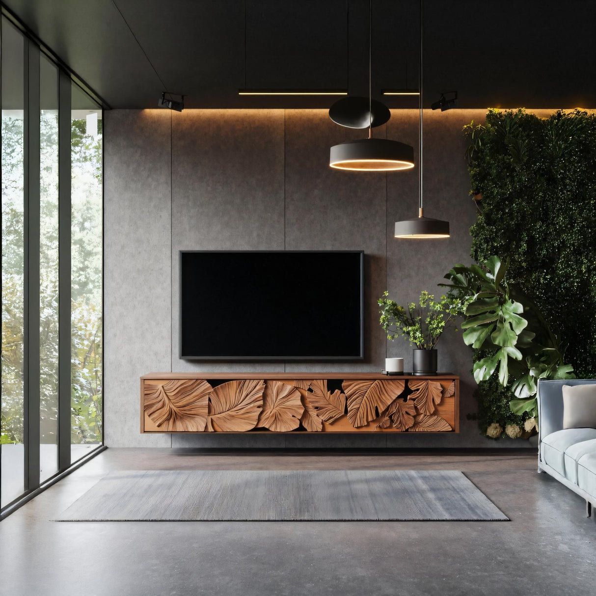 Rustic TV Cabinet For Farmhouse Living Room