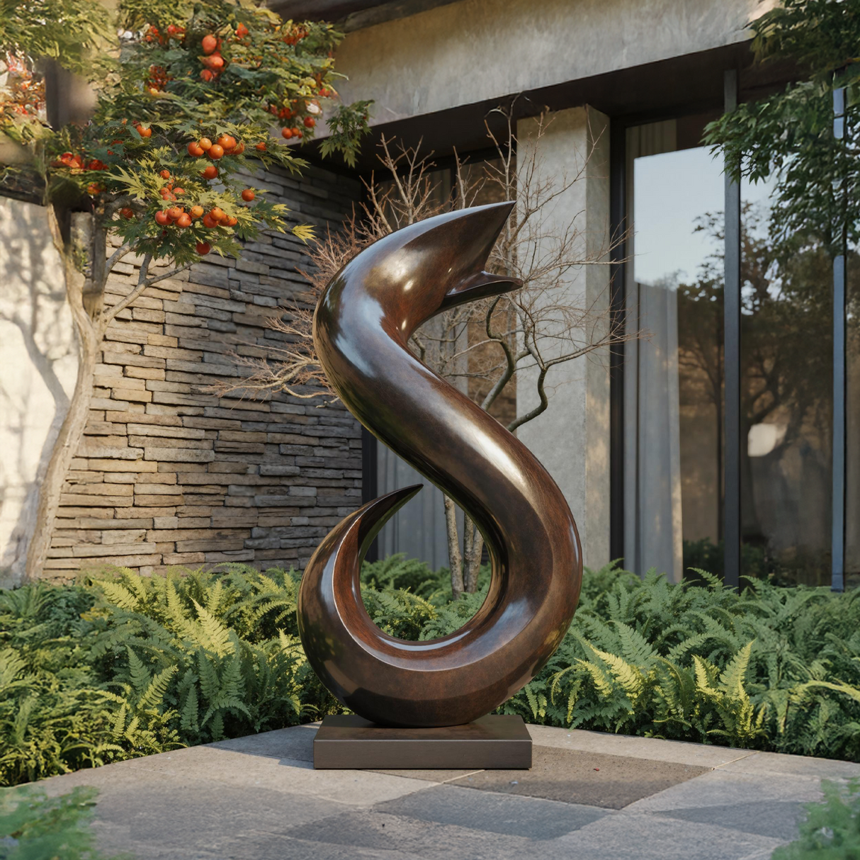 Handmade Abstract Wooden Sculpture For Living Room