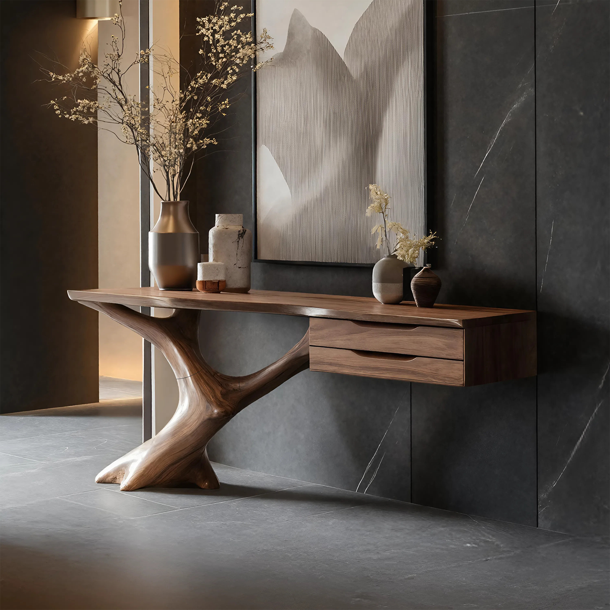 Handcrafted Wooden Console Table For Entryway Design