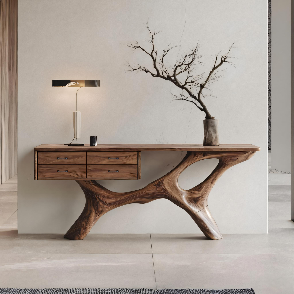 Rustic Live Edge Entryway Table For Bedroom Cozy And Warm Accent