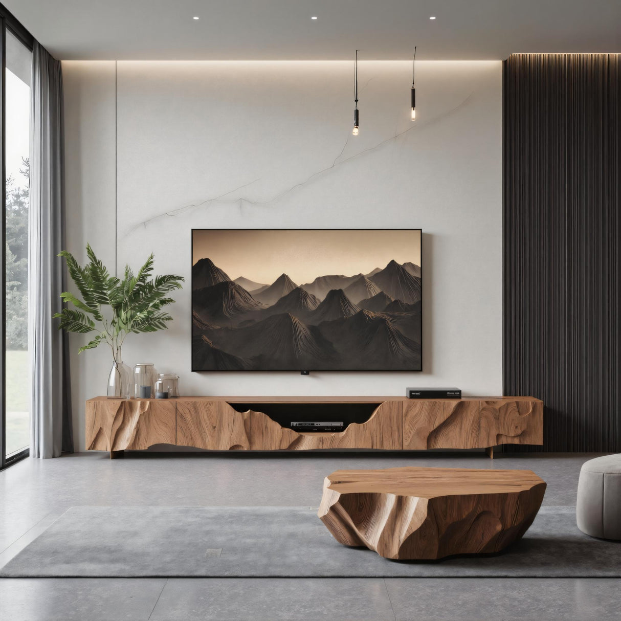 Rustic Handcrafted TV Cabinet For Home Decor