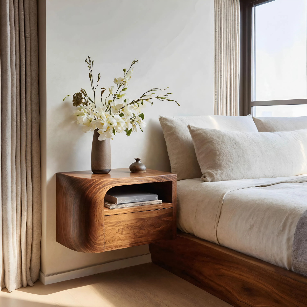 Modern Floating Nightstand For Bedroom