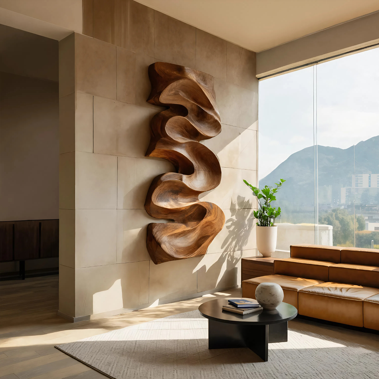 Modern Organic Wall Art Panel Decor For Living Room