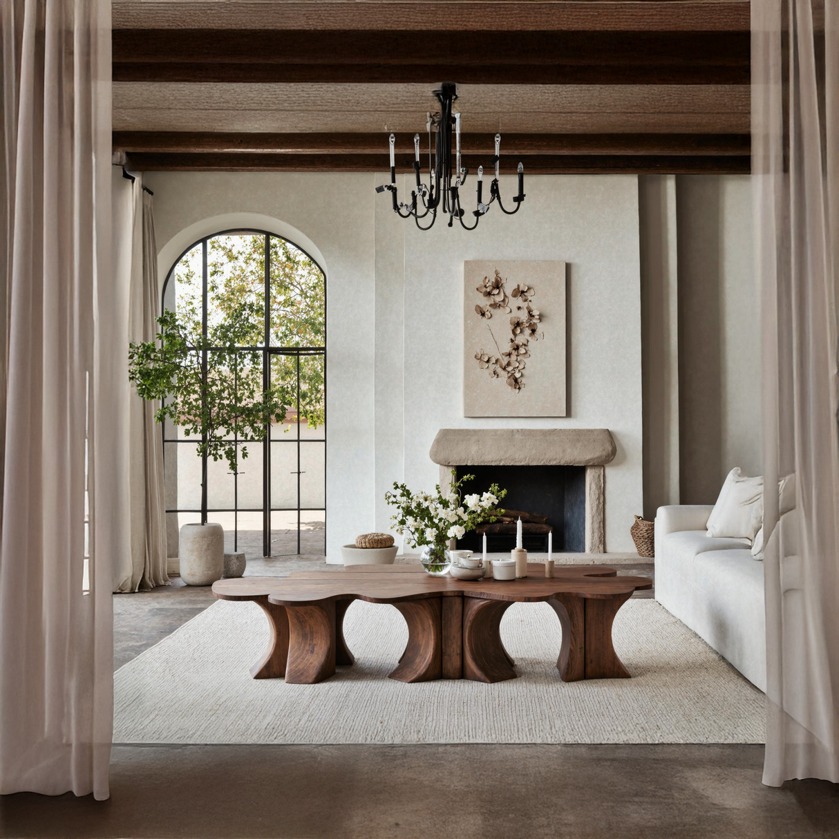 Rustic Coffee Table For Wooden Home Atmosphere