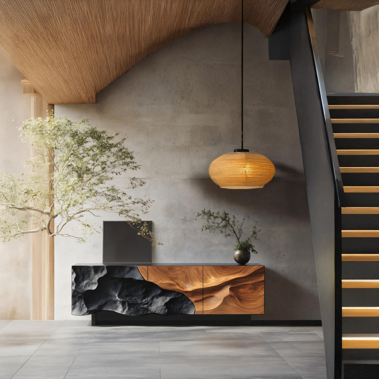 Farmhouse TV Console For Entryway Furniture Style