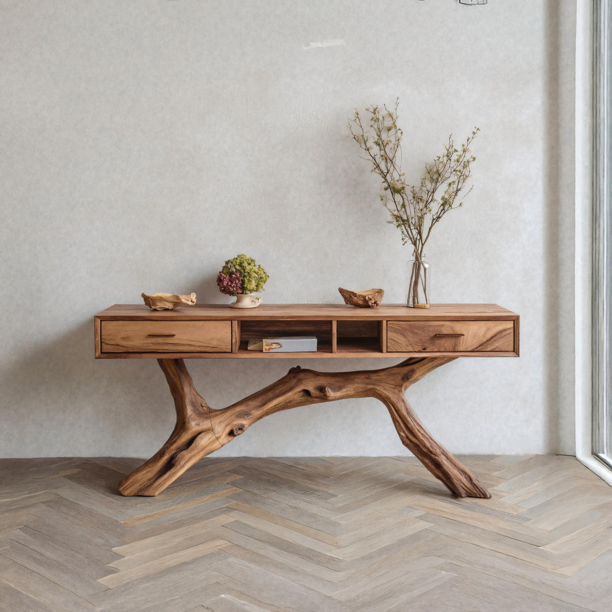 Rustic Live Edge Entryway Table For Entryway Design Warm Welcome