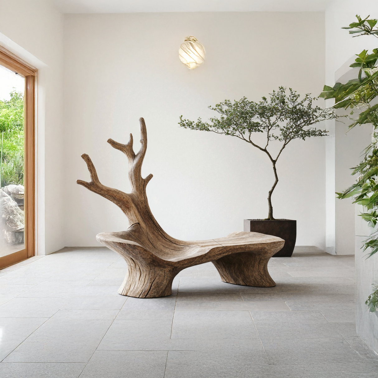 Mid Century Branch Bench Outdoor Seating For Timeless Patio Comfort