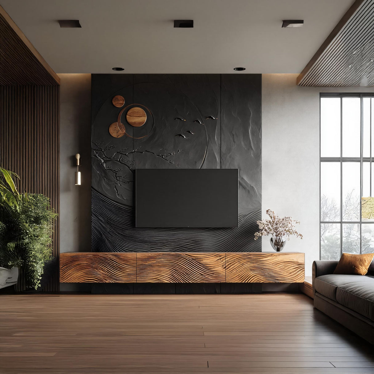 Handcrafted TV Console For Living Room Decor