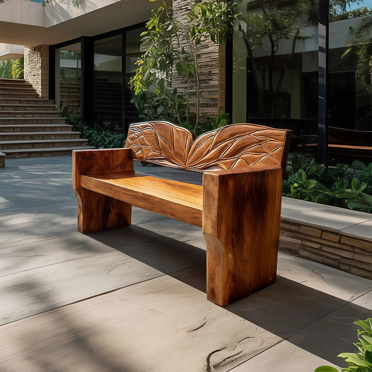 Solid Wood Entryway Bench For Natural Style Home Decor