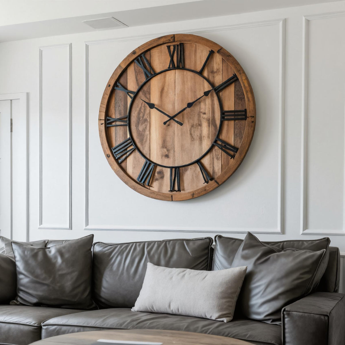 Oversize Rustic Wall Clock