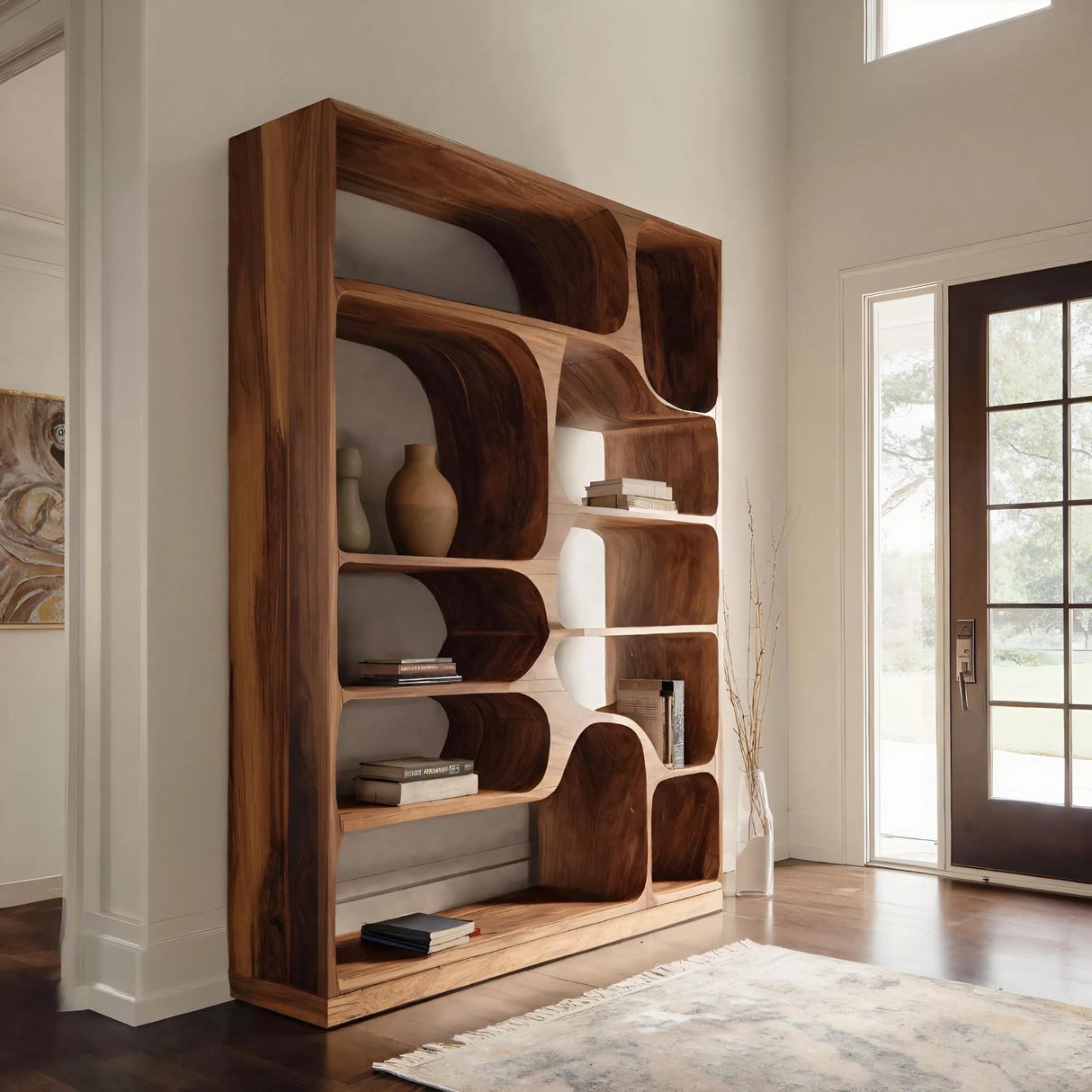 Artistic Bookcase For Living Room Or Bedroom