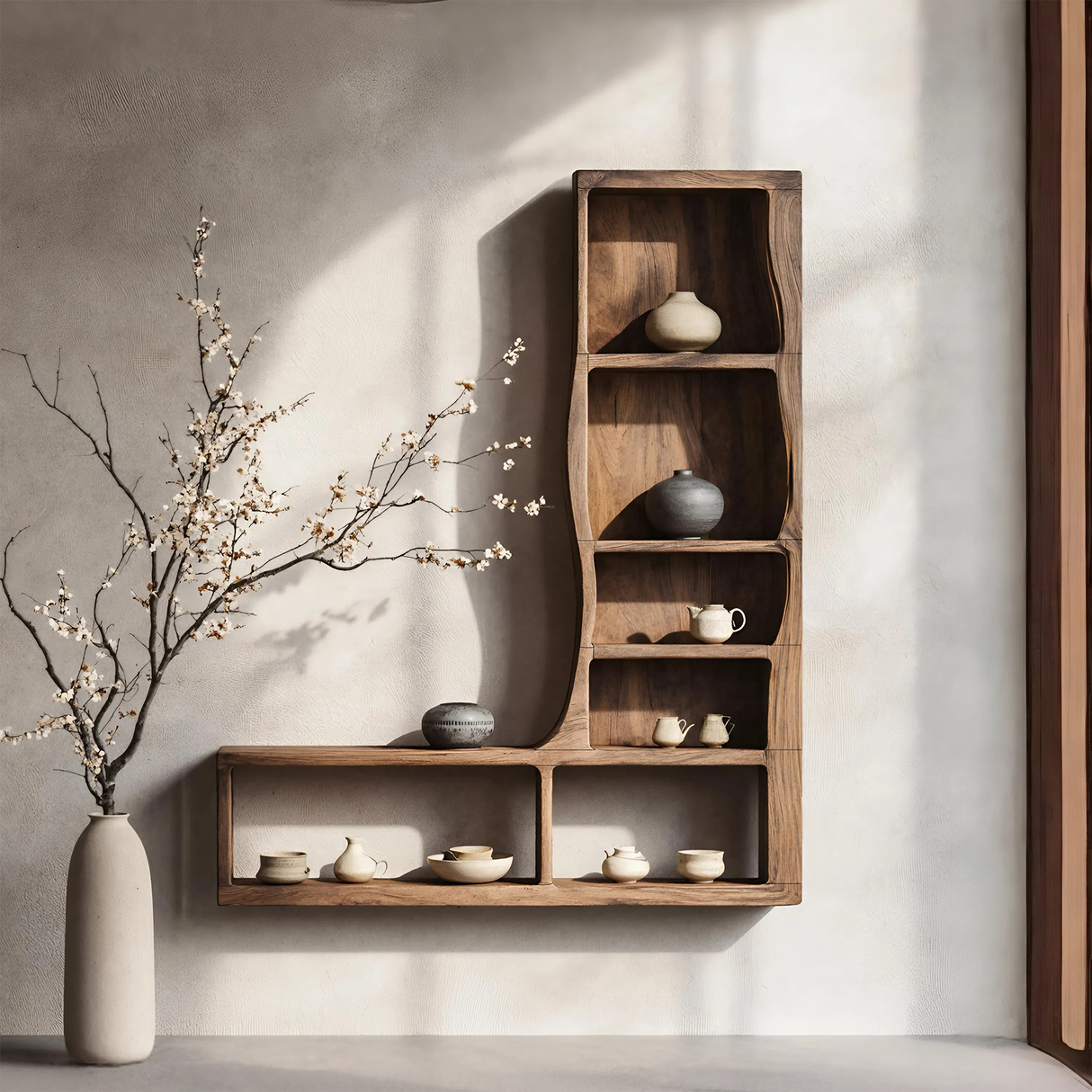 Handcrafted Solid Wood Bookshelf For Decor And Storage