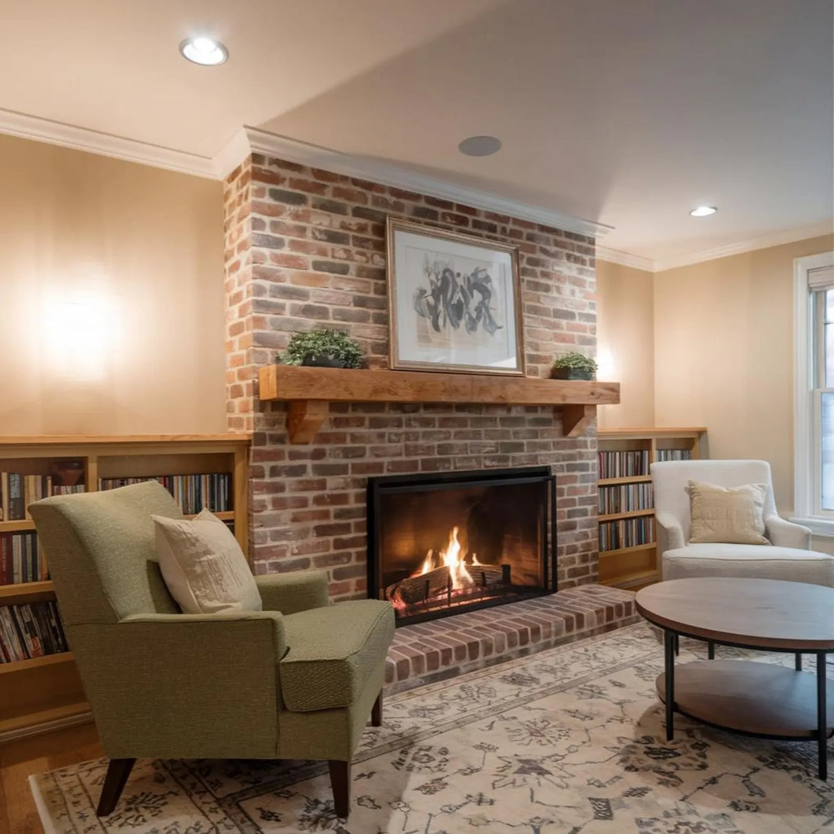 Rustic Fireplace Mantel Shelf For Living Room Cabin Decor