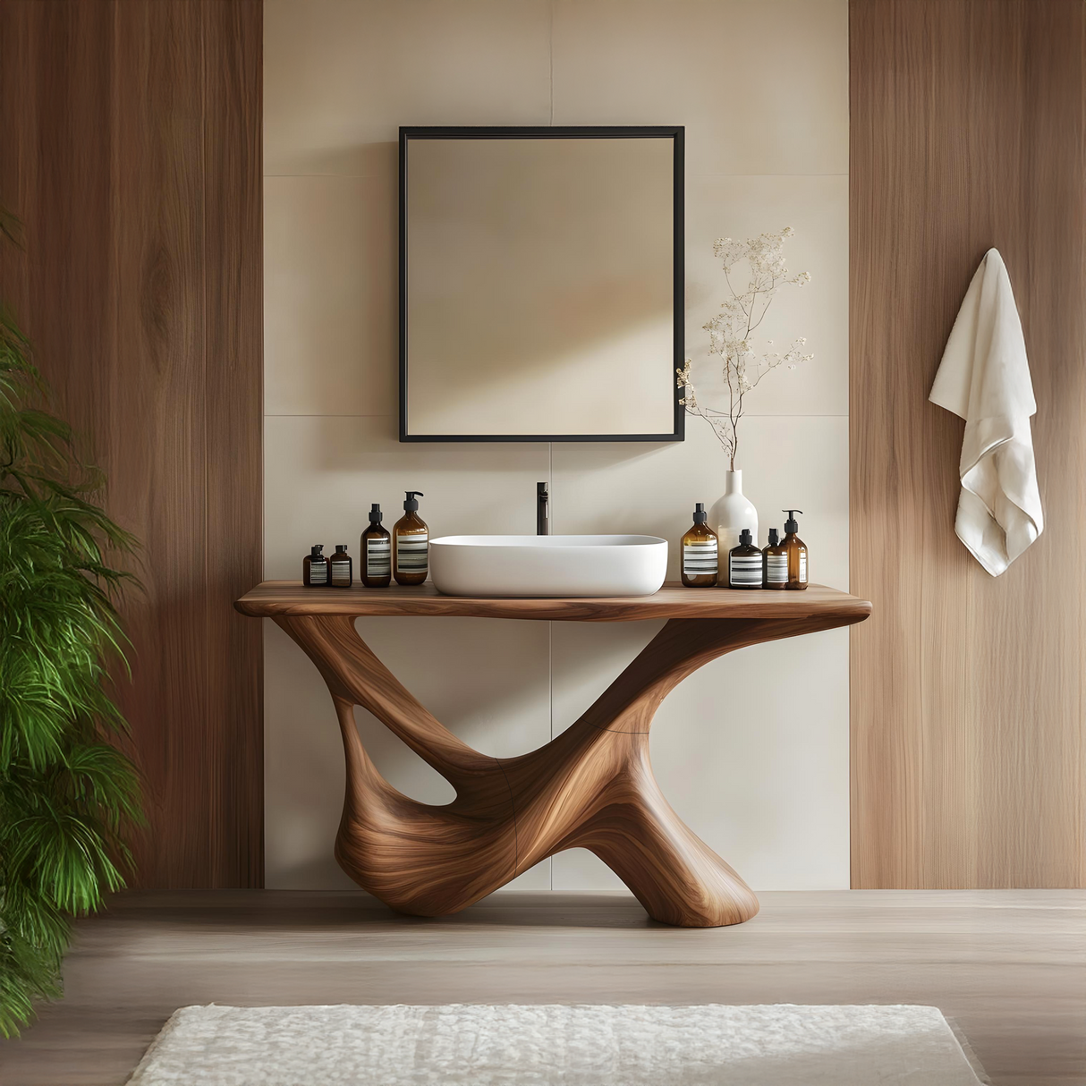 Rustic Bathroom Vanity For Natural Furniture Setup