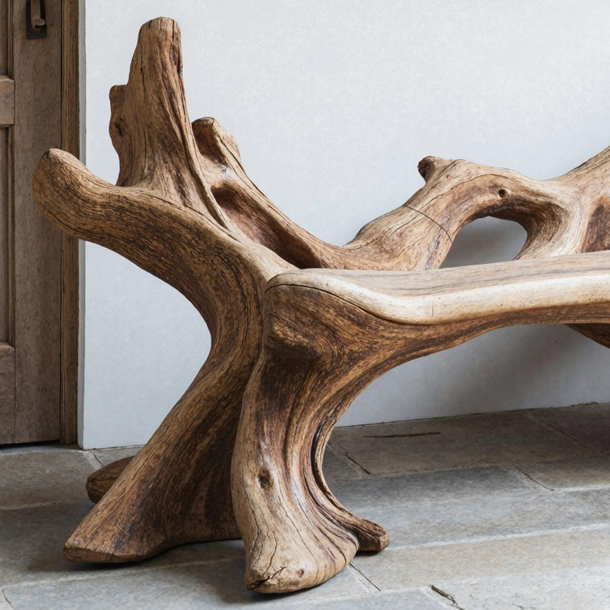 Handcrafted Wooden Bench Outdoor Seating For Durable Patios