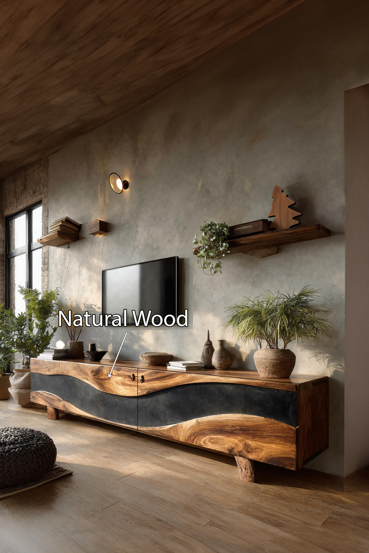 Handcrafted Solid TV Console For Bedroom Decor