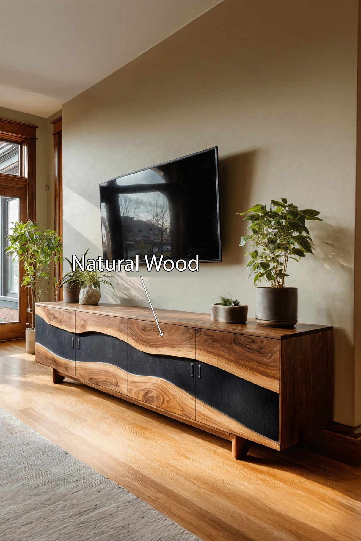 Modern Solid Wood TV Stand For Furniture Decor