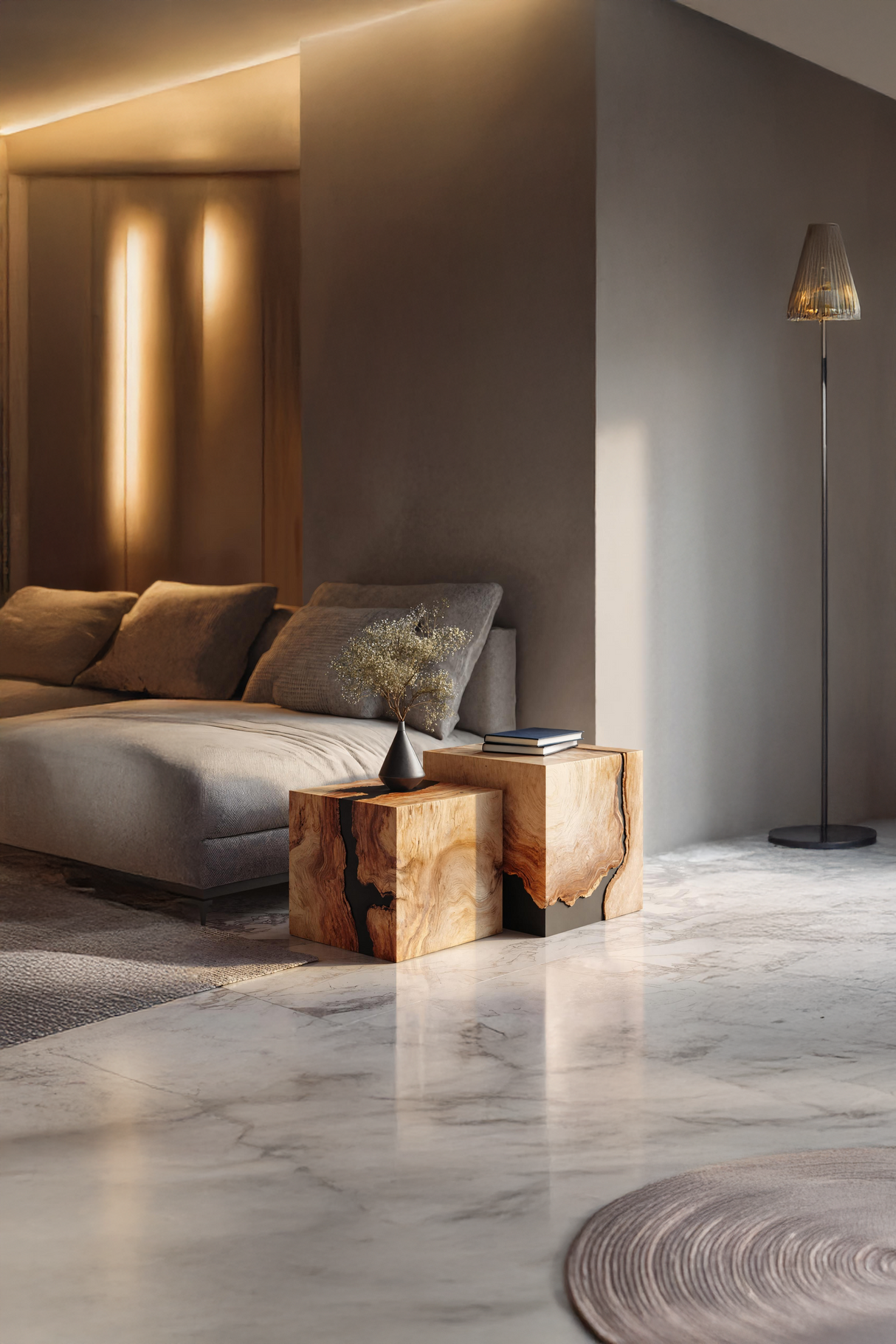 Mid Century Wooden Square Coffee Table For Minimalist Style