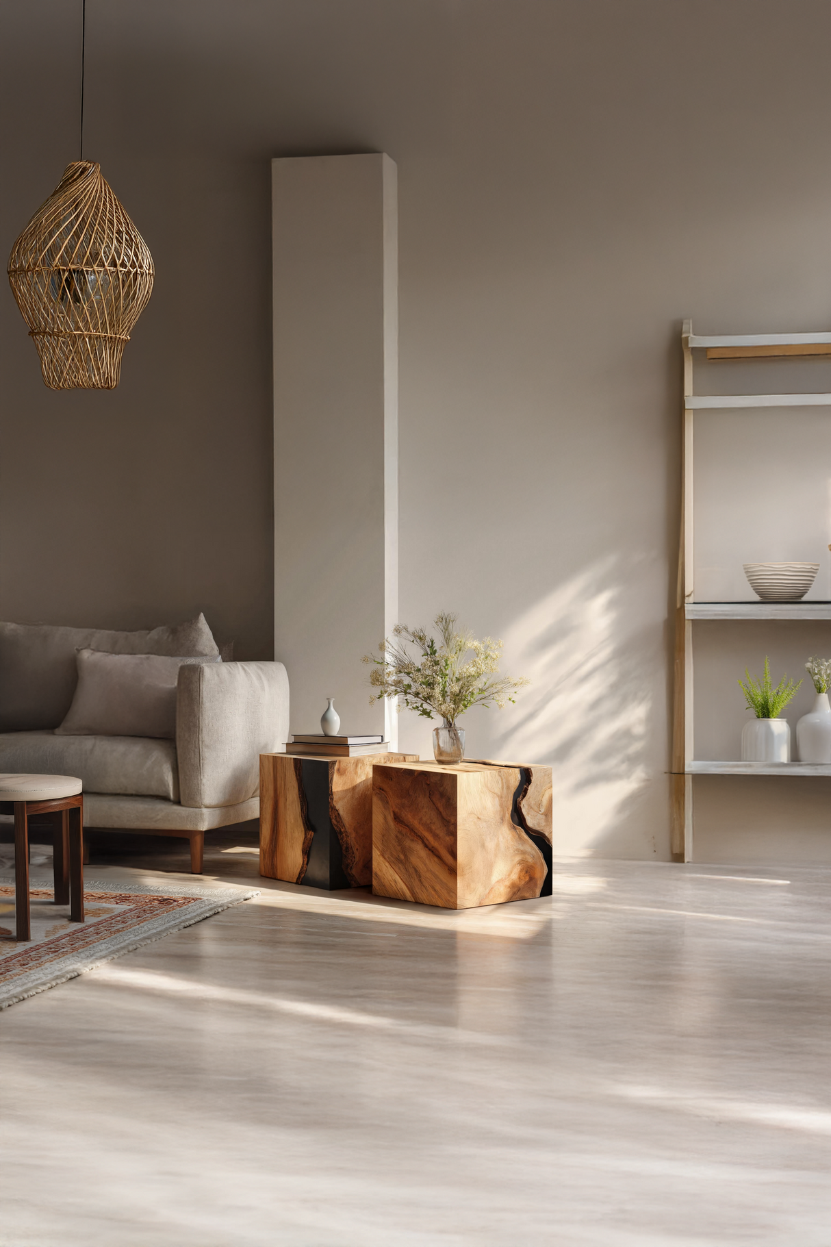 Farmhouse Low Coffee Table For Living Room And Lounge