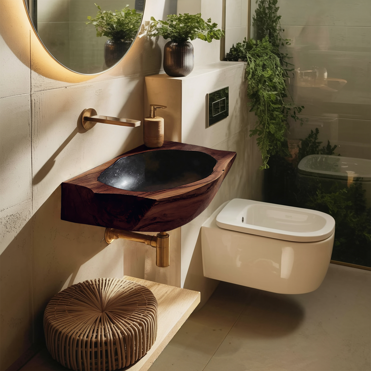 Farmhouse Solid Wood Vanity Sink For Timeless Bathroom Furniture Decor