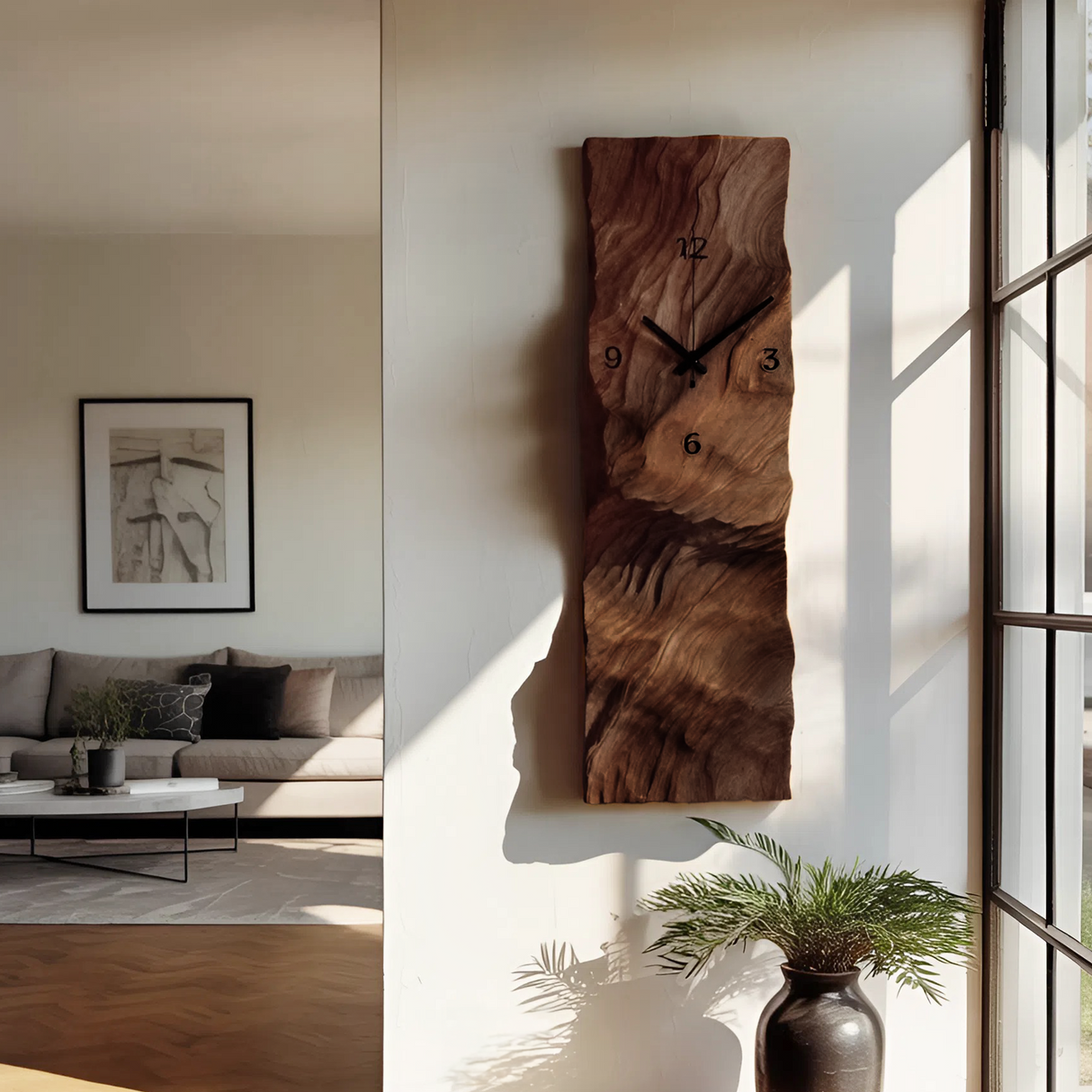 Modern Vertical Wall Clock For Living Room