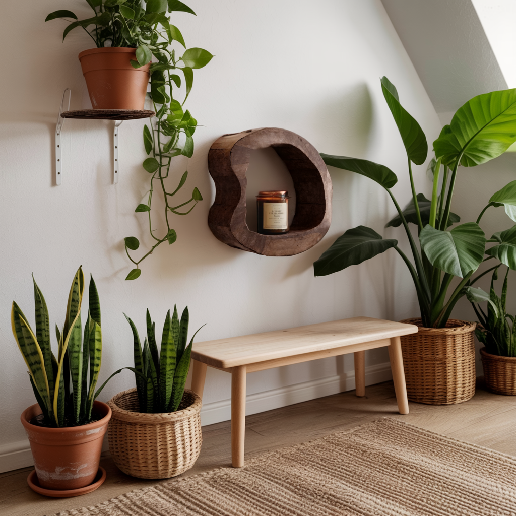 Sculptural Wall Shelf Set For Living Room Or Hallway