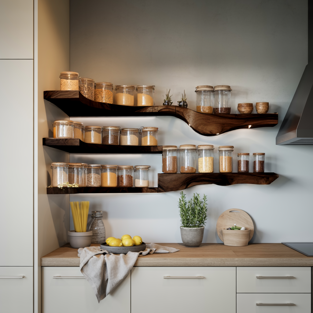 Farmhouse Wooden Spice Organizer For Entryway Storage