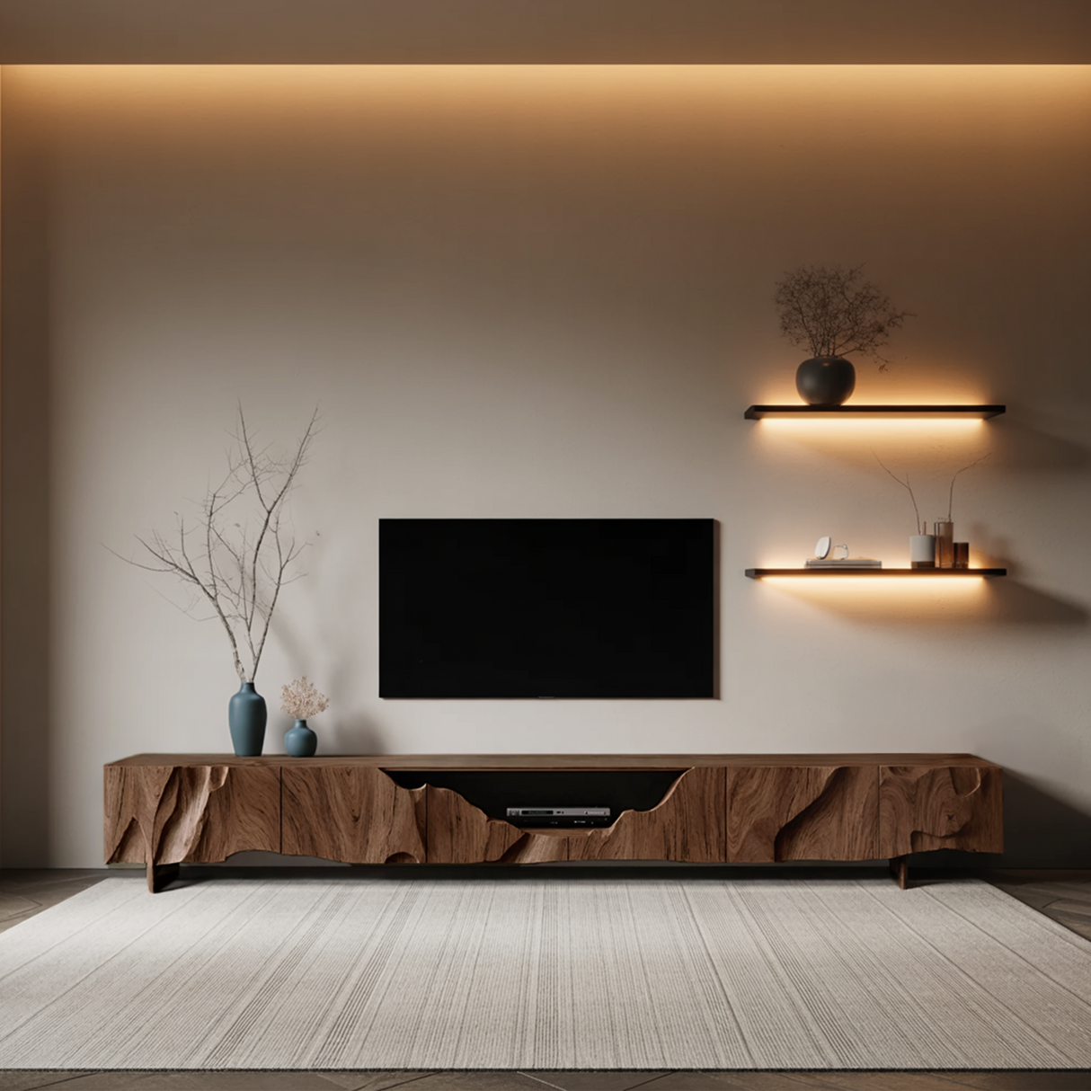 Rustic Handcrafted TV Cabinet For Home Decor