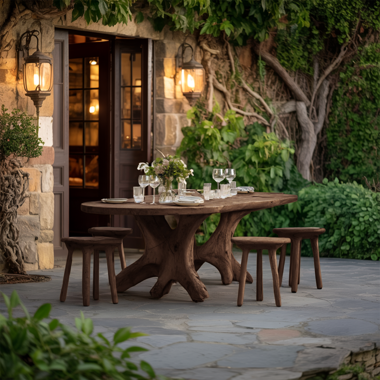 Handcrafted Wooden Dining Table For Furniture Decor